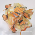 Orange Butterfly Headband- Fascinator- Kentucky Derby- Polo Match